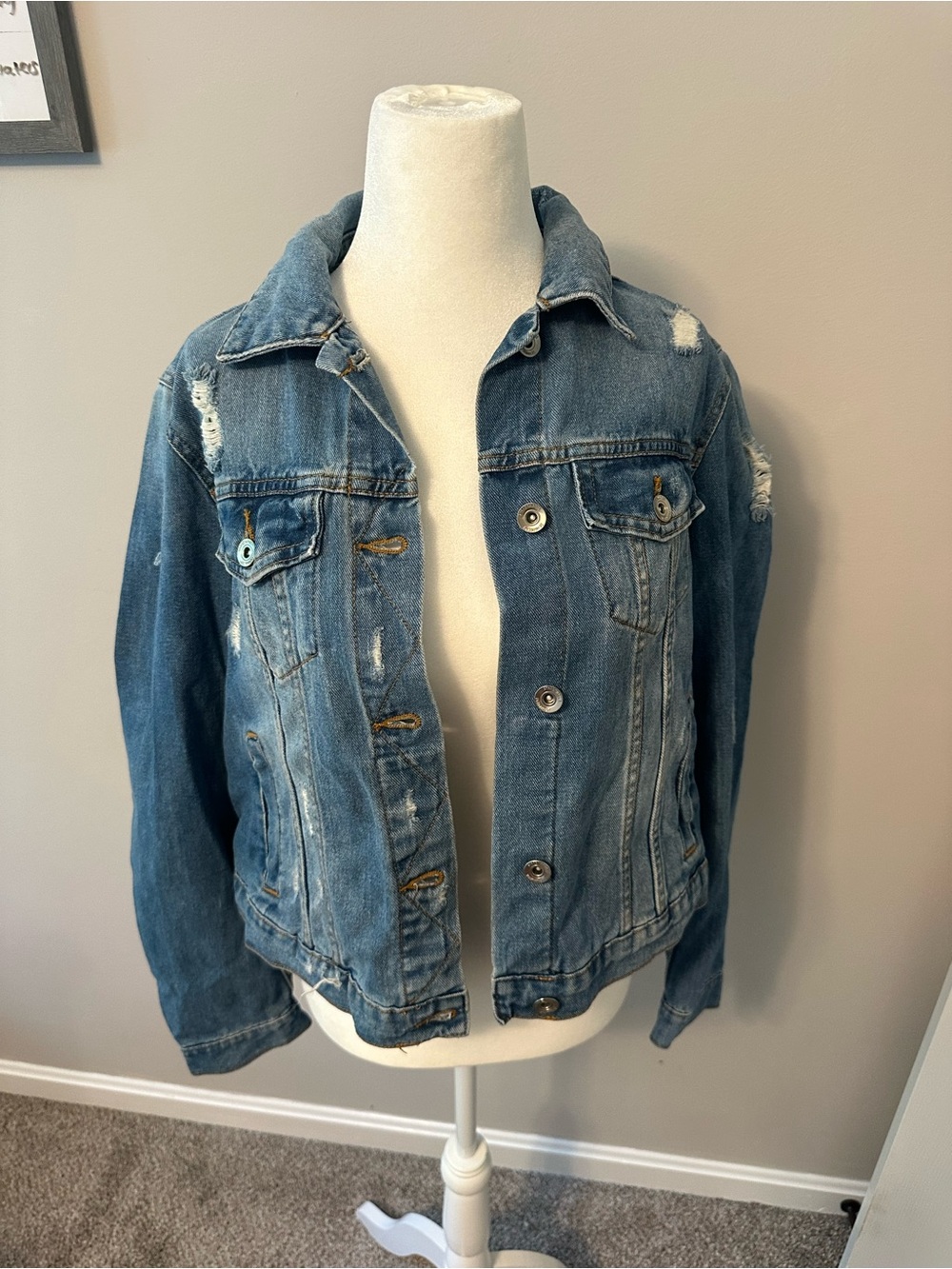 Distressed Blue Denim Jacket